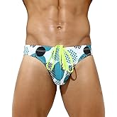 Arjen Kroos Men's Sexy Swim Briefs Printed Swimsuit Beach Swimwear Bikini Sport with Drawstring