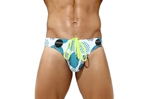 Arjen Kroos Men's Sexy Swim Briefs Printed Swimsuit Beach Swimwear Bikini Sport with Drawstring