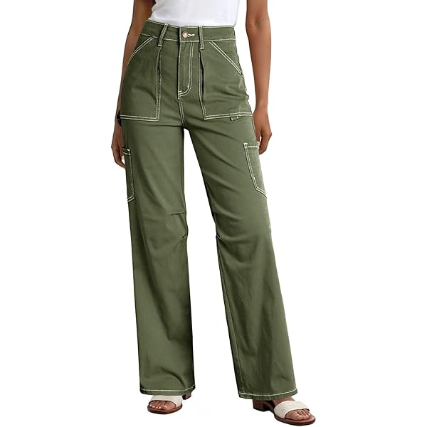 Business Pants for Women High Waisted Stretch Twill Cropped