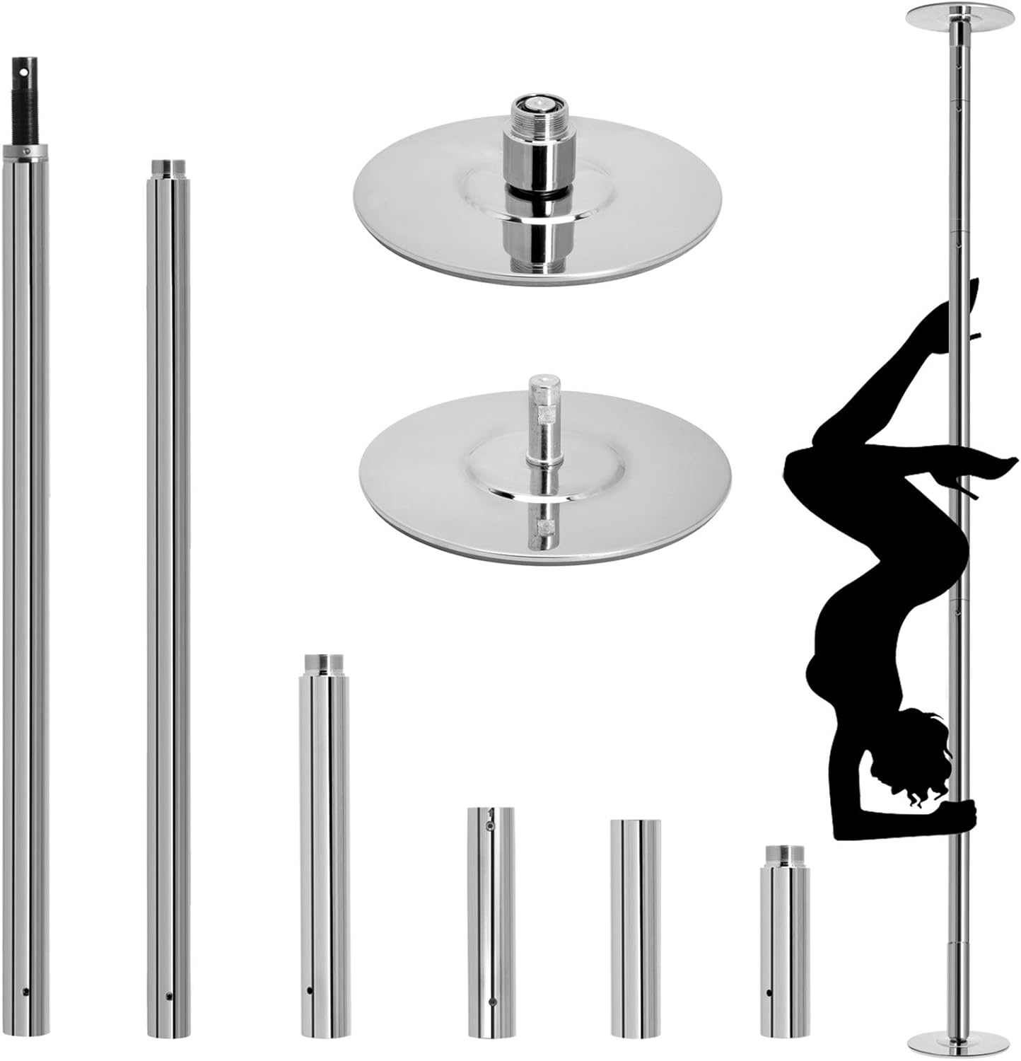 OFCOSO Professional Stripper Pole 45mm Spinning Dancing Pole with Adjustable Height
