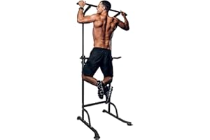 LSKSSNG Adjustable Height Dip Bar Station, Heavy Duty Dip Station Push Up Bar for Home Gym,Multi-function Dip Station Pull Up Bar Full Body Strength Training Workout Fitness Equipment for Tricep Dips