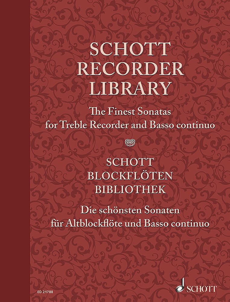 Schott Recorder Library: The Finest Sonatas for Treble Recorder and Basso Continuo