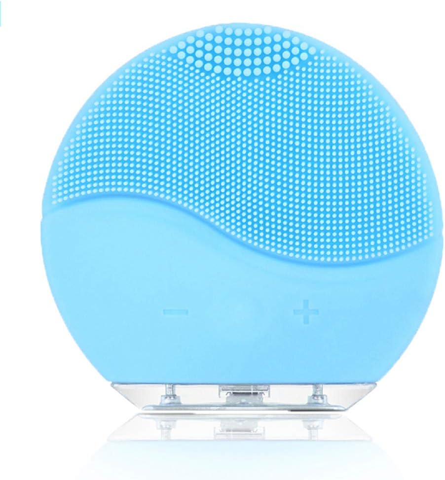 Facial Cleaning Brush,NVEDEN Waterproof & Silicon Facial Cleaner, Electric Masager Cleansing System for Deep Cleansing Skin Care, Face Massage Brush and USB Charging Cables (Aquamarine)