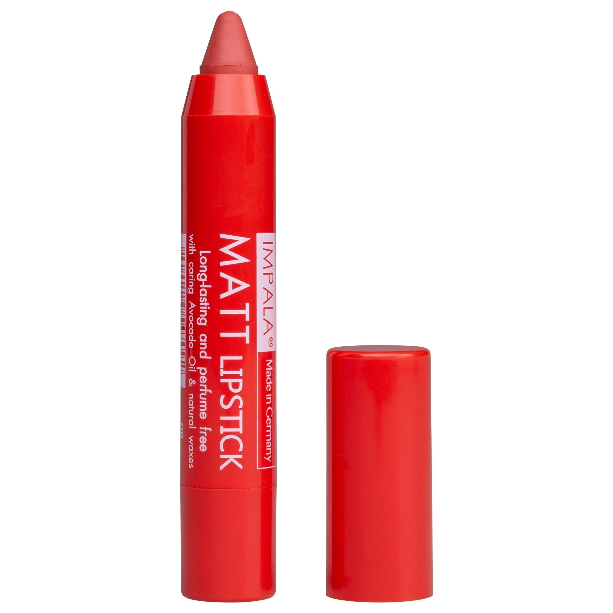 IMPALA | Automatic Matt Solid Coral Color Lipstick No. 09 | Long-Lasting Matte Lipstick | Hydrating Lipstick with High Pigmentation | Creamy Texture with Balm Effect