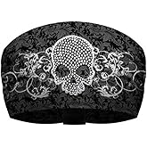 That's A Wrap Women's Skull & Scroll Black/White Knotty Band Head Wrap. KB2922