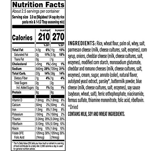 RICE A RONI RICE MIX, CREAMY FOUR CHEESE, 6.4 OZ
