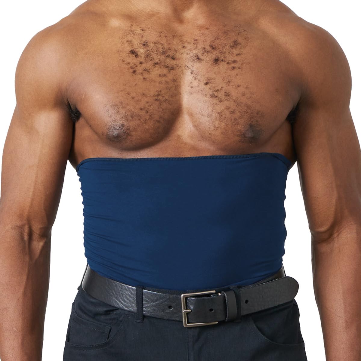 Thermal Belly Band Haramaki - Stomach Warmer for Men & Women Elastic Band Core Maternal Belt Period Pain Kidney Navy