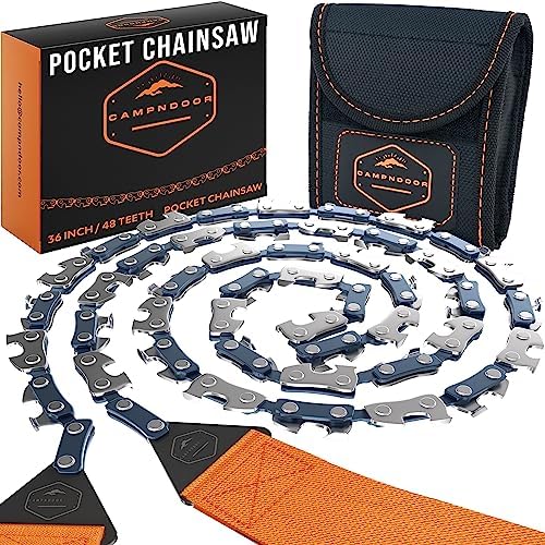 CAMPNDOOR Pocket Chainsaw 36 Inch 65Mn Heavy Duty Steel Pocket Saw