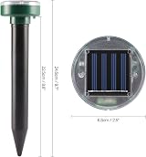 ONEVER Solar Mole Repellent 4 Pack Ultrasonic Pest Deterrent Waterproof view 7