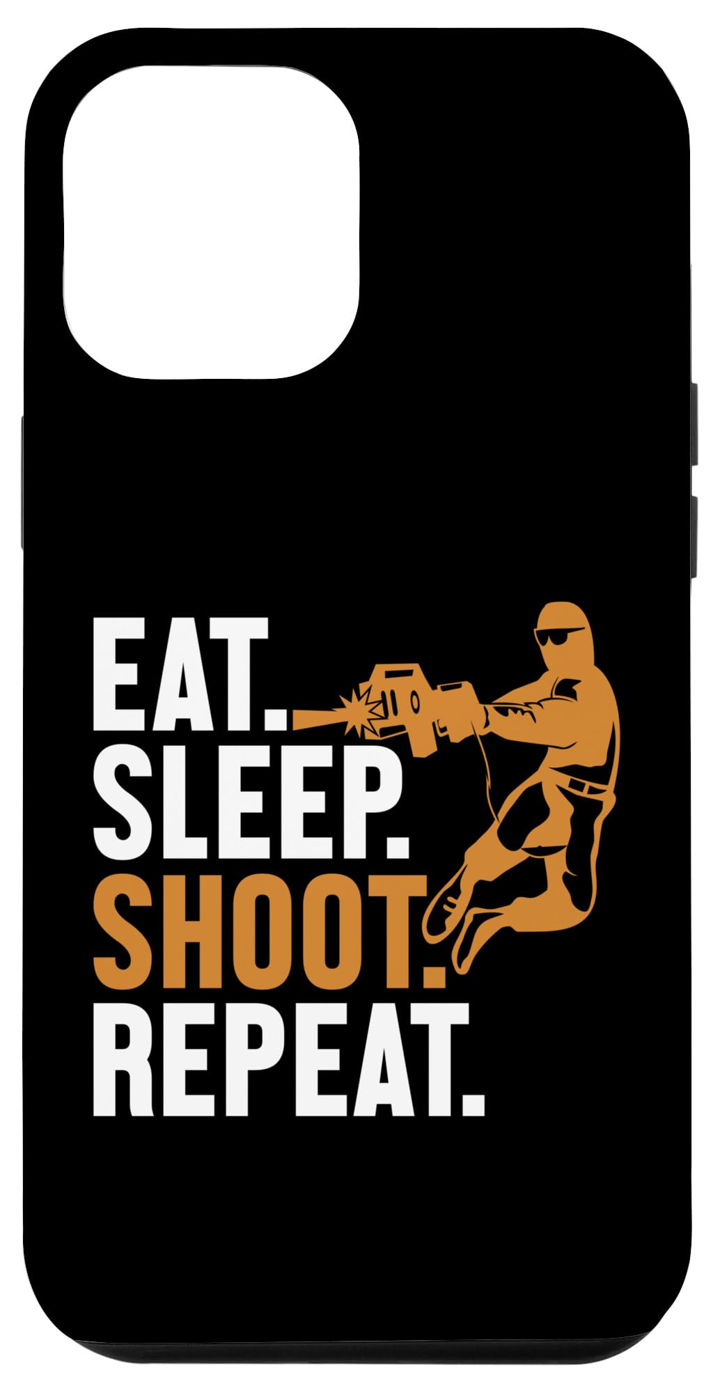 iPhone 15 Plus Eat Sleep Shoot Repeat Player Team Adult Pro Laser Tag Case
