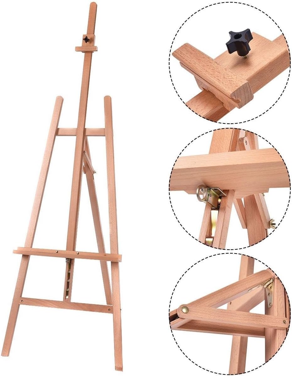 willynsional Heavy Duty Adjustable Tripod Easel Beech Wooden Sketch Painting Portable Supplier_patsbargainhut14