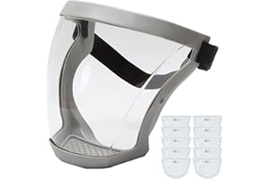 Erhabe Tooltekt Anti-Dust & Fog-Free Face Shield, Tooltekt Dust Mask, Super Protective Mask Suitable for Weeding, Sanding, Etc (Gray)