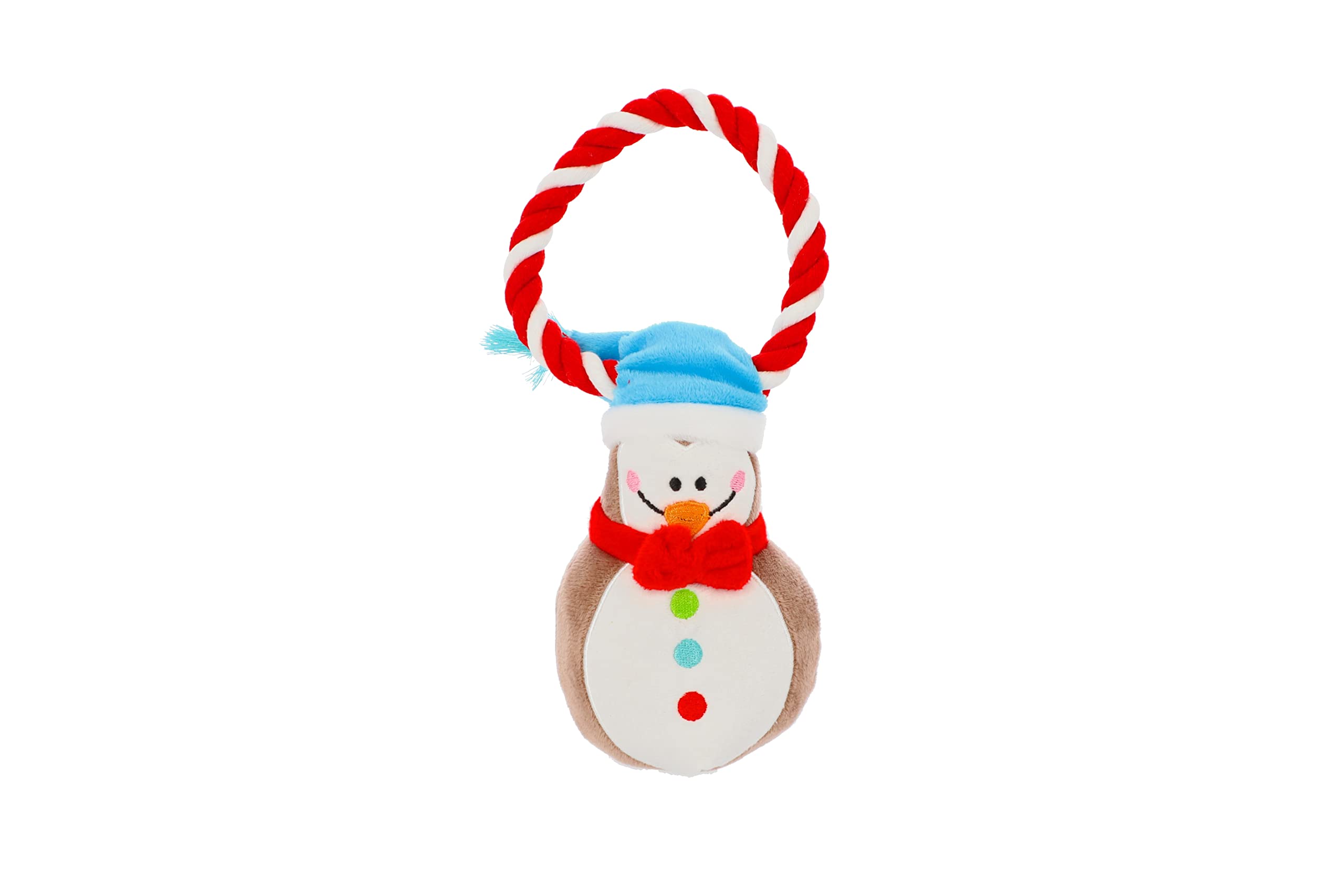 Dingo Plush Dog Toy - Penguin 18 cm with a Cord, for the Dog, Toy with a Squeaker 17459