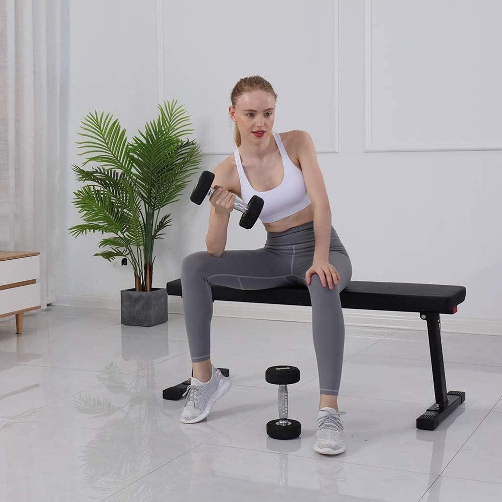 ZQQ Flat Weight Bench, Adjustable Weight Bench Ab Sit Up Bench Foldable Abdominal Training Workout Bench Multi-Purpose Foldable Utility Gym Bench for Full Body Workout: Sports & Outdoors