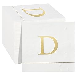 Ottin Monogrammed Letter D 120 Packs Initial Paper