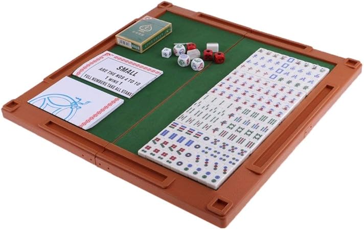 Amazon Kjrjq 折り畳み式麻雀テーブルセットとクリスタル麻雀ゲームセット4選手ボードゲーム マルチゲームセット おもちゃ