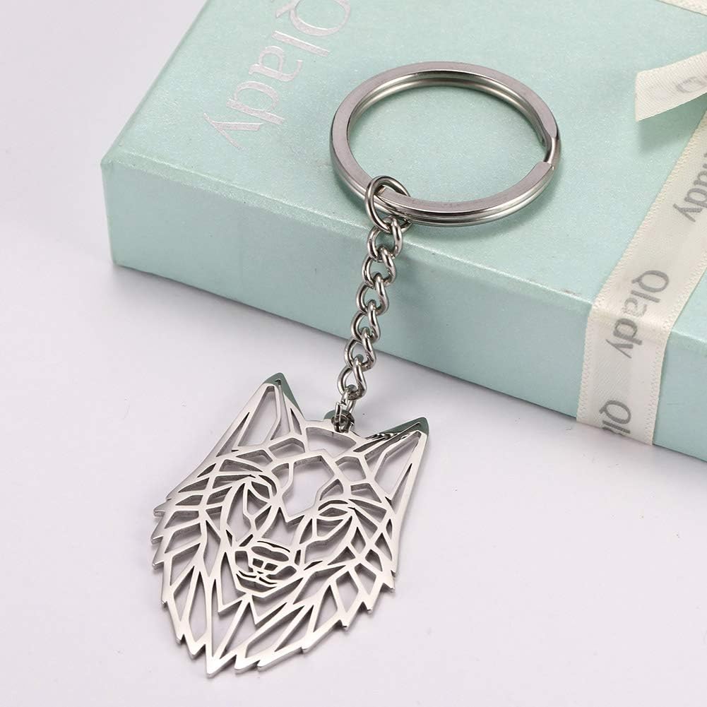 VASSAGO Stainless Steel Hollow Out Animal Keychain Backpack Car Purse Keys Accessories Purse Charm Key Ring for Men and Women (3 pcs - Image 4