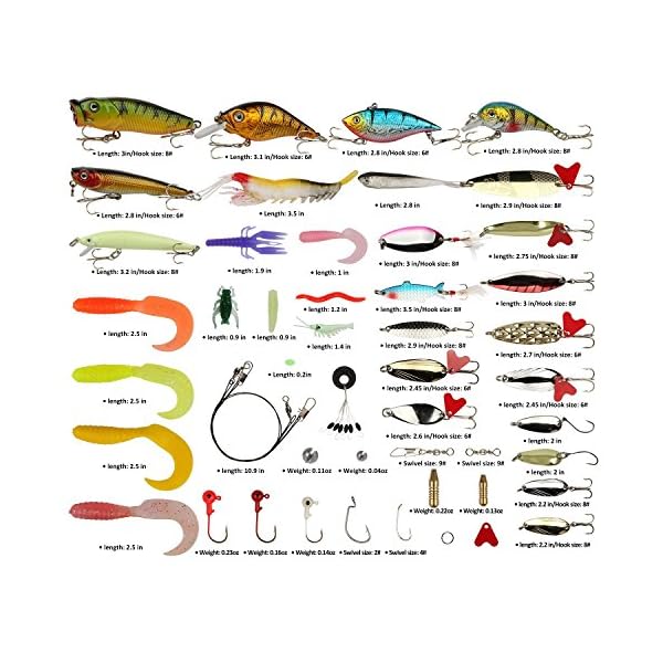 Goture-Fishing-Lures-Set-Including-Soft-Hard-Fishing-Lures-Topwater-Baits-Minnow-Popper-Jig-Heads-Swivels-and-Other-Fishing-Gear-Tools-with-Fishing-Tackle-Box-for-Saltwater-and-Freshwater