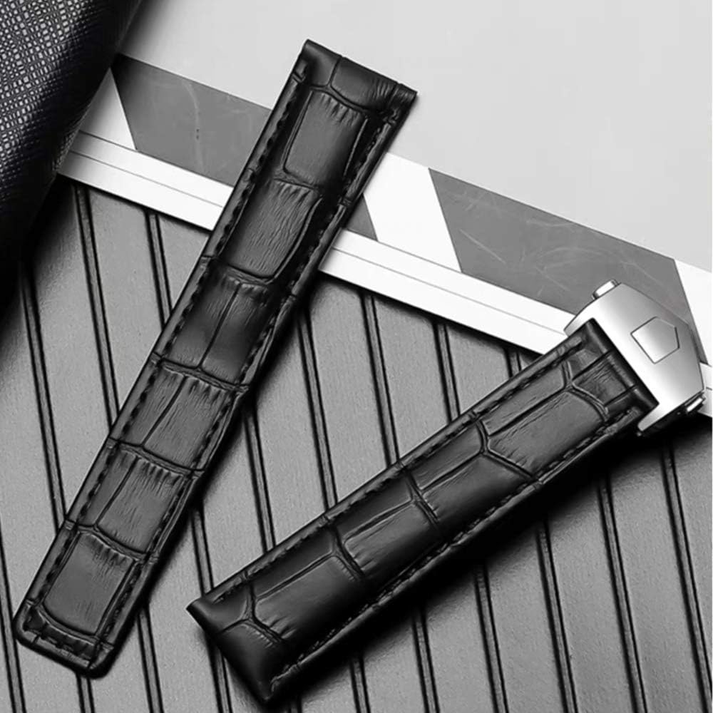 Amazon Nywing Heuer ベルト19mm mm 22mm 純正カーフレザー腕時計バンド 鰐皮紋様dバックル式 腕時計バンド Heuer タグホイヤー 対応 尾錠付き 時計バンド 腕時計 通販