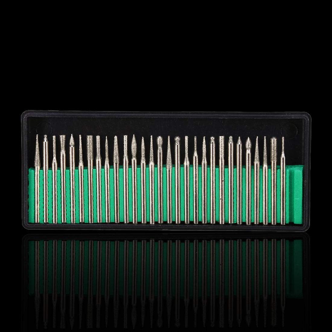 Diamond Burs Dremel Grinding Wheel 3mm Shank Sintered Diamond Burs Abrasive Grinding Head Dremel Accessories with 1pc Box