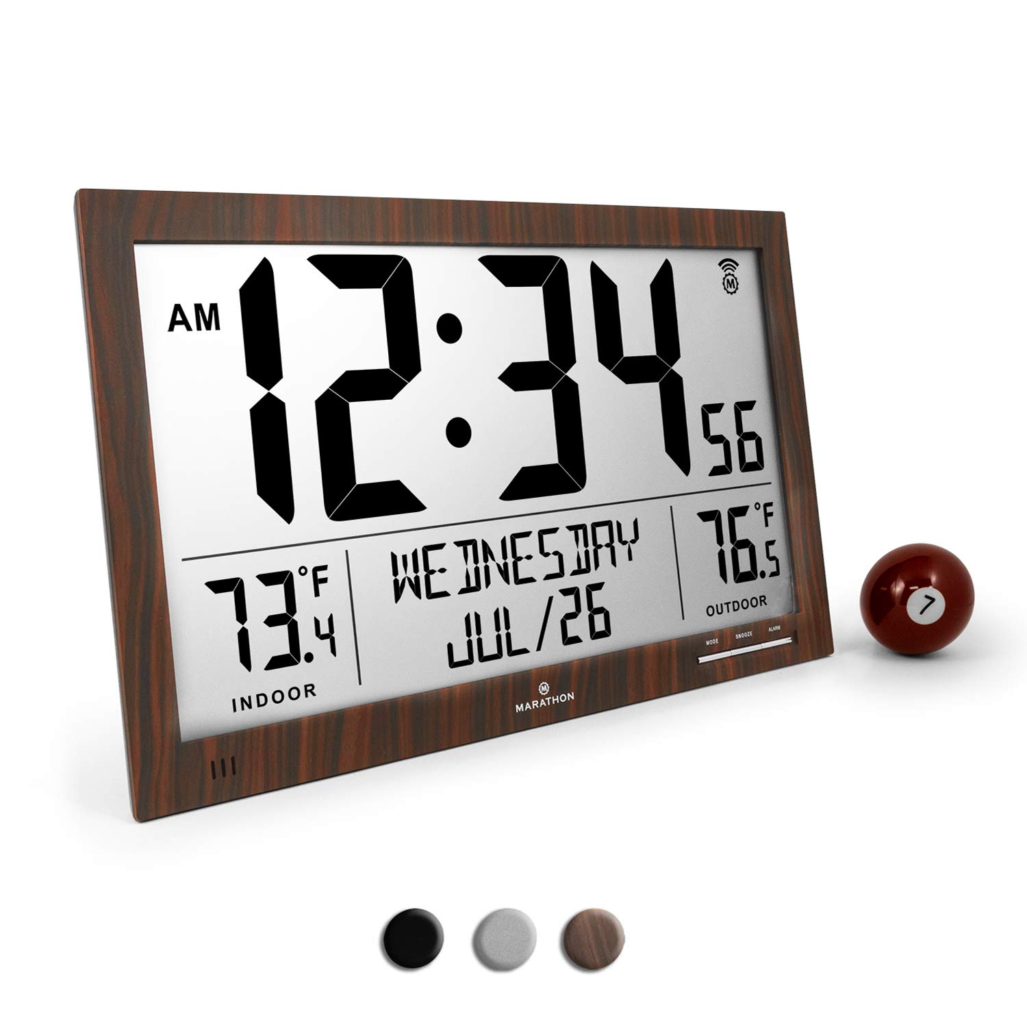 Extra Temperature Indoor Outdoor With Clock Calendar Full Atomic Slim Cl Marathon Long Black Refrigerators For Probe External With Comes Digits Inch 4 5 Weather Stations Thermometers Weather Instruments Big Savings Www Klevering Com