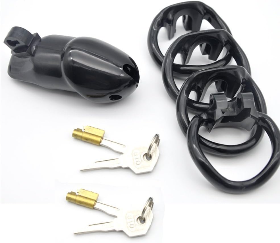 The Bondage Locker Chastity Cage Resin Cage Belt Chastity Device, Black - Image 5