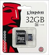 Kingston 32GB microSDHC Class 4 Flash Card + SD Adapter Waterproof Shockproof view 4