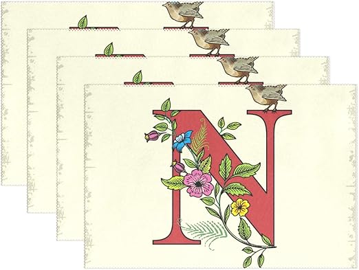 Cutexl Manteles Individuales Diseno Vintage De Flores Y Frases