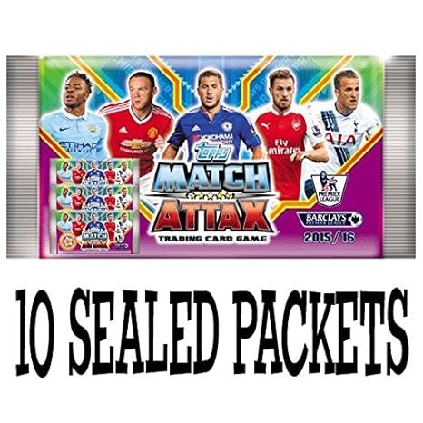 Match Attax Topps Barclays Premier League 2015 2016 Cards 10 Sealed Booster Packets Uk Version Match Attax Topps Barclays Premier League 2015 2016 Cards 10 Sealed Booster Packets Uk Version