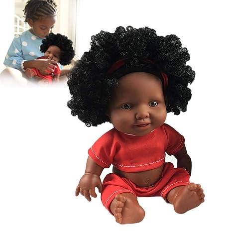 Per African Baby Doll Boys Girls Toy Black Simulation Dolls For