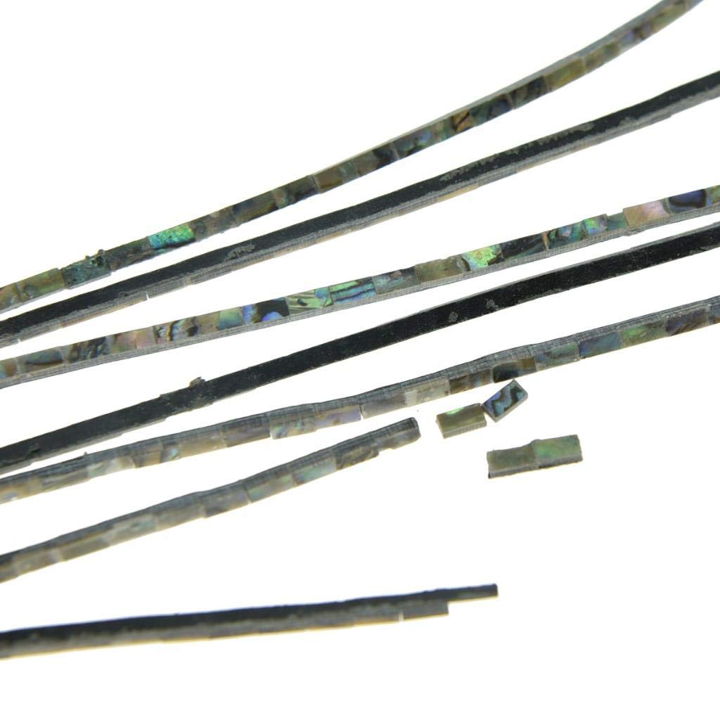 Photo 1 of KAISH Pack of 2 Real New Zealand Abalone Shell Binding Purfling Strips for Guitar Ukulele 800mm*2mm*1.5mm