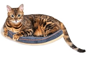 SOJILET Cat Wall Shelves for Cat Wall Steps, Perch, Ladder, Wooden Floating Modern Mounted Space Saving Furniture with Scratching Cushion Removal Cover for Climbing, Jumping and Sleeping (Perch)