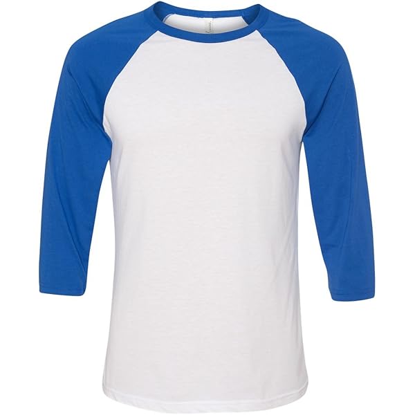Men's Regular fit Two Tone 100% Ring-Spun Combed Cotton Raglan ¾