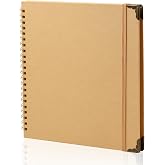Joyberg Scrapbook 80 Pages, Scrapbooking Supplies 8 x 8 In, junk journal Album Suitable for Album Memory Book Wedding, Anniversary Family, DIY Craft Projects (Brown)
