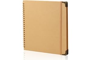 Joyberg Scrapbook 80 Pages, Scrapbooking Supplies 8 x 8 In, Scrapbook Album Suitable for Album Memory Book Wedding, Anniversary Family, DIY Craft Projects (Brown)