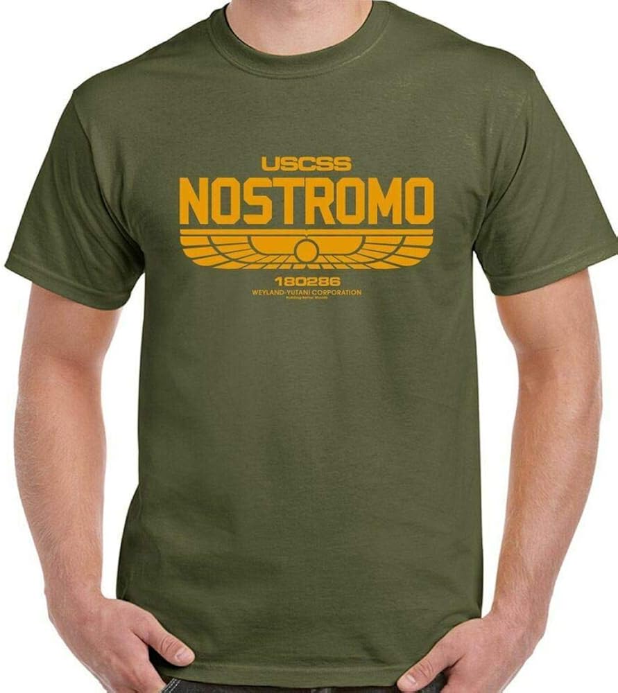 Nostromo TShirt Aliens Film Retro Alien Movie Mens SciFi Amazon.de