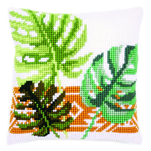 Vervaco Botanical Leaves II Pillow Cover Needlepoint Kit