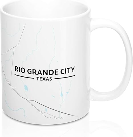 Amazon Com Rio Grande City Texas Map Mug 11 Oz Kitchen Dining