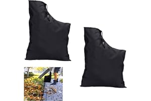 AEIMIAIDE 2pcs Universal Leaf Blower Vacuum Bag, Replacement Zippered Bottom Dump Bag, Large Capacity, Leaf Mulcher Storage f
