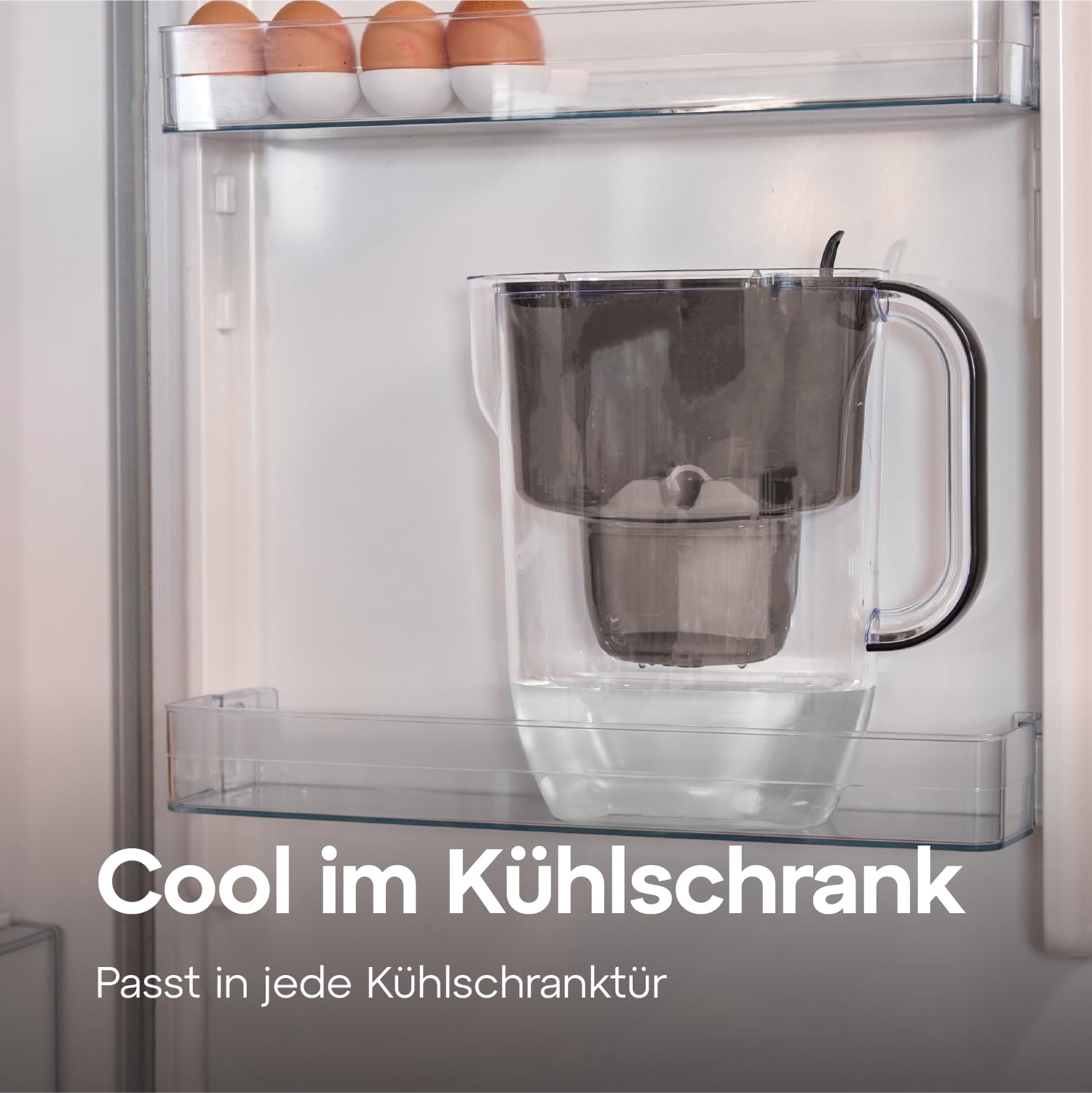 AQUAPHOR FRESH – Wasserfilter Kanne 3,2 L mit 3 MAXFOR+ Kartuschen – Reduziert Kalk & Chlor, Schwarz 4