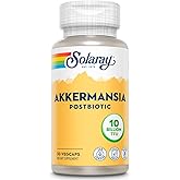 SOLARAY Akkermansia Postbiotic, Akk11, 10 Billion TFU, Beneficial Strain for Gut Health Support, Vegan, Gluten-Free, 60-Day Guarantee, 30 Servings, 30 VegCaps