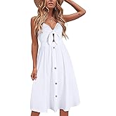 VOTEPRETTY Women's Summer Dresses Spring Sundresses Beach Clothes Outfit Vacation 2024 V Neck Casual Tropical Resort Hawaiian