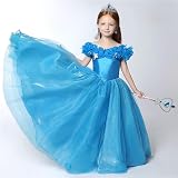 Vicloon Elsa Princess Dress Up Accessories Set Crown Wand Blue Gloves view 7