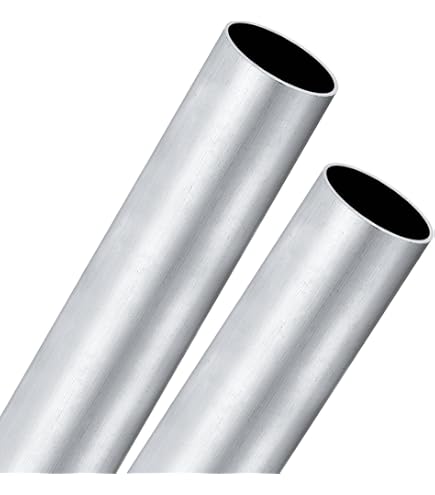 sourcing map Lot de 4 tubes ronds en aluminium 6063 (5 mm de diamètre x