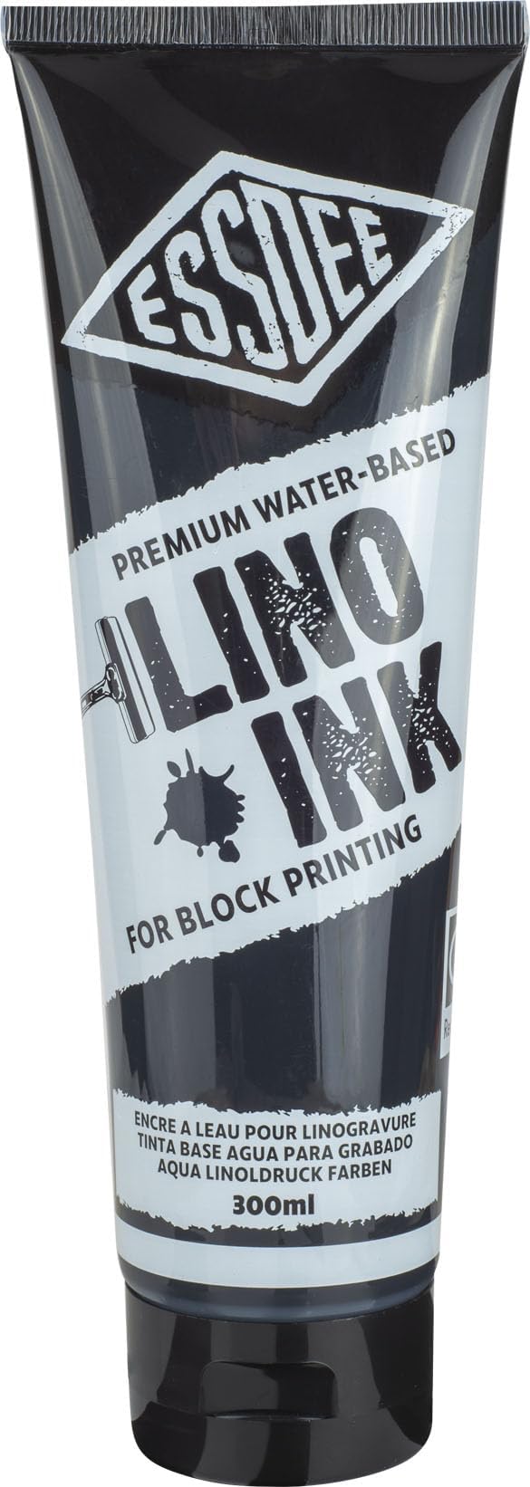 Essdee Block Printing Ink Black 300ml - Water-Based Relief Printing Ink