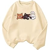 SOLY HUX Girl's Cute Graphic Crew Neck Sweatshirt Long Sleeve Pullover Tops T Shirt