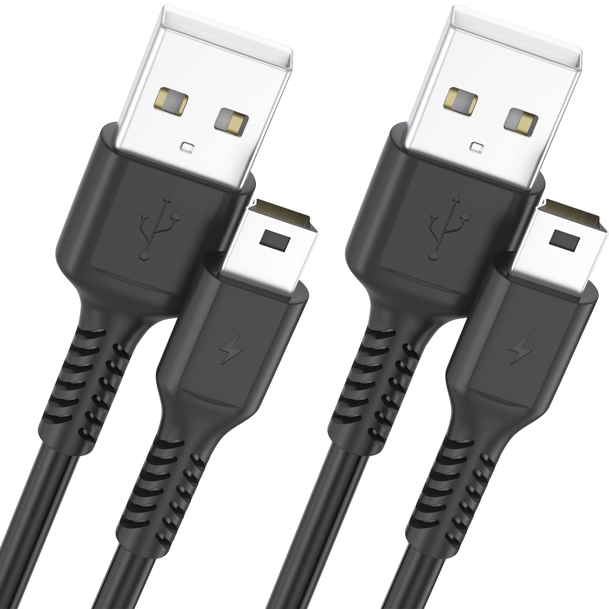 Photo 1 of 3ft Mini USB cable, 2 Pack USB 2.0 to mini b charger cord USB type A male Fast Charging cable Compatible with PS3 Controller, MP3 Player, Digital Camera, GPS Receiver, Dash Cam, Garmin GPS, Hero 3+