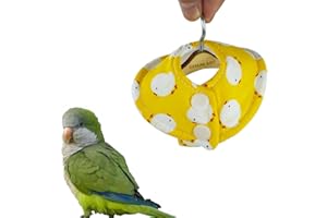 GUANLANT Bird Collars for Monk Parakeets Feather Plucking,Sun Conures Anti-bite Elizabethan Soft Collars,Cockatiels Parrot Recovery Cones Neck Quaker Parrot Feather Protection Collar with Wood Hanger