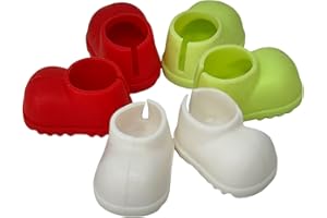 GUSHIJIEJU 3 Pairs Shoes Accessories for Doll(Shoes Only),Multiple Colors Mini Shoes for 17cm/6.7-Inch Doll,3 Colors Match Different Outfits and Clothes (red, Green, White)