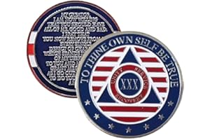 MYRECOVERYSTORE 30 Year Alcoholics Anonymous Chip 7th Step Prayer on Back w/Coin Capsule